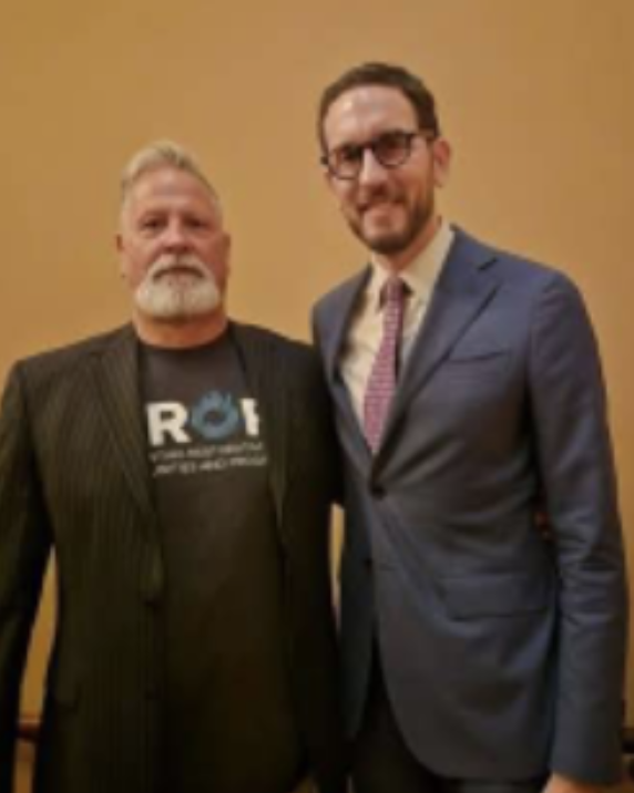The founder of The Revive Project standing with California State Senator Scott Wiener